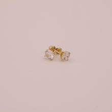 Load image into Gallery viewer, 14k Solitaire Round Stud Earrings