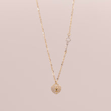 Load image into Gallery viewer, 14K Heart's Key to Love Necklace