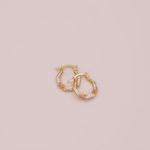 Load image into Gallery viewer, 14k Triple Mini Gold Tone Hoop Earrings
