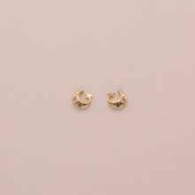 Load image into Gallery viewer, 14K Moon Stud Earrings

