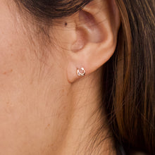 Load image into Gallery viewer, 14K Moon Stud Earrings
