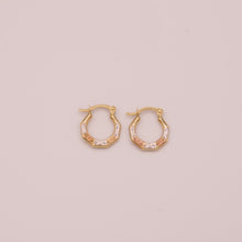 Load image into Gallery viewer, 14k Triple Mini Gold Tone Hoop Earrings
